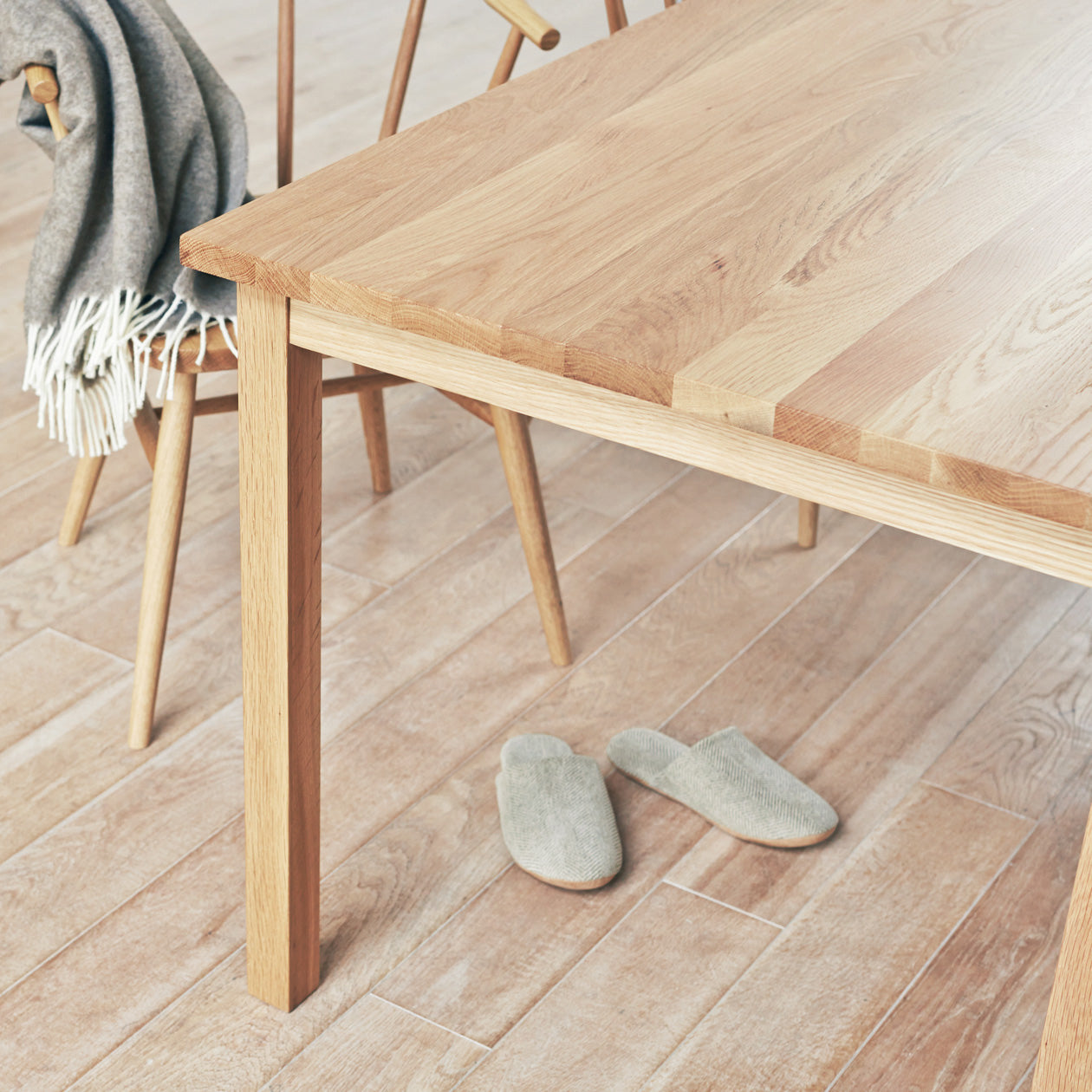 Simplicity Home Solid Wood Dining Table Rectangular Table with Ash Wood 4 Legs Base Clearhalo ' dining_table' 'Dining Tables & Seating' 'Dining Tables' 'furn' 'furn_dining_table' 'Furniture' 'furniture_dining_table' 'Kitchen & Dining Furniture' 'kitchen&dining_furn' 'kitchen' 'kitchen_dining_table' 3771372