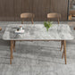 Modern Style Sintered Stone Dining Table 4 Legs Rectangular Table in Grey Clearhalo ' dining_table' 'Dining Tables & Seating' 'Dining Tables' 'furn' 'furn_dining_table' 'Furniture' 'furniture_dining_table' 'Kitchen & Dining Furniture' 'kitchen&dining_furn' 'kitchen' 'kitchen_dining_table' 3771379