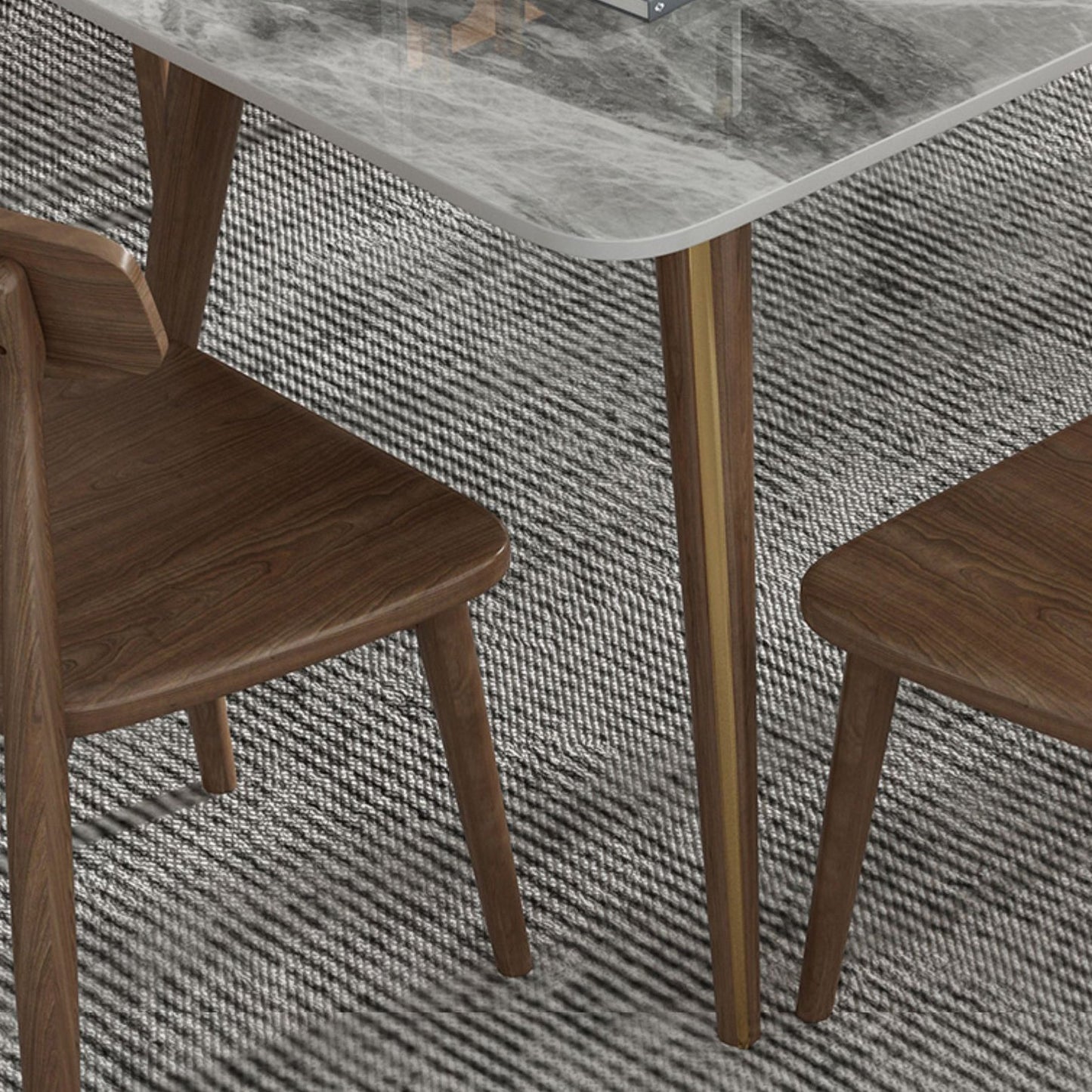 Modern Style Sintered Stone Dining Table 4 Legs Rectangular Table in Grey Clearhalo ' dining_table' 'Dining Tables & Seating' 'Dining Tables' 'furn' 'furn_dining_table' 'Furniture' 'furniture_dining_table' 'Kitchen & Dining Furniture' 'kitchen&dining_furn' 'kitchen' 'kitchen_dining_table' 3771384