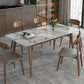 Modern Style Sintered Stone Dining Table 4 Legs Rectangular Table in Grey Clearhalo ' dining_table' 'Dining Tables & Seating' 'Dining Tables' 'furn' 'furn_dining_table' 'Furniture' 'furniture_dining_table' 'Kitchen & Dining Furniture' 'kitchen&dining_furn' 'kitchen' 'kitchen_dining_table' 3771386