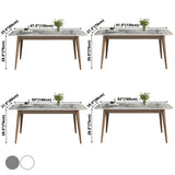 Modern Style Sintered Stone Dining Table 4 Legs Rectangular Table in Grey Clearhalo ' dining_table' 'Dining Tables & Seating' 'Dining Tables' 'furn' 'furn_dining_table' 'Furniture' 'furniture_dining_table' 'Kitchen & Dining Furniture' 'kitchen&dining_furn' 'kitchen' 'kitchen_dining_table' 3771387