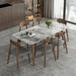 Modern Style Sintered Stone Dining Table 4 Legs Rectangular Table in Grey Clearhalo ' dining_table' 'Dining Tables & Seating' 'Dining Tables' 'furn' 'furn_dining_table' 'Furniture' 'furniture_dining_table' 'Kitchen & Dining Furniture' 'kitchen&dining_furn' 'kitchen' 'kitchen_dining_table' 3771389