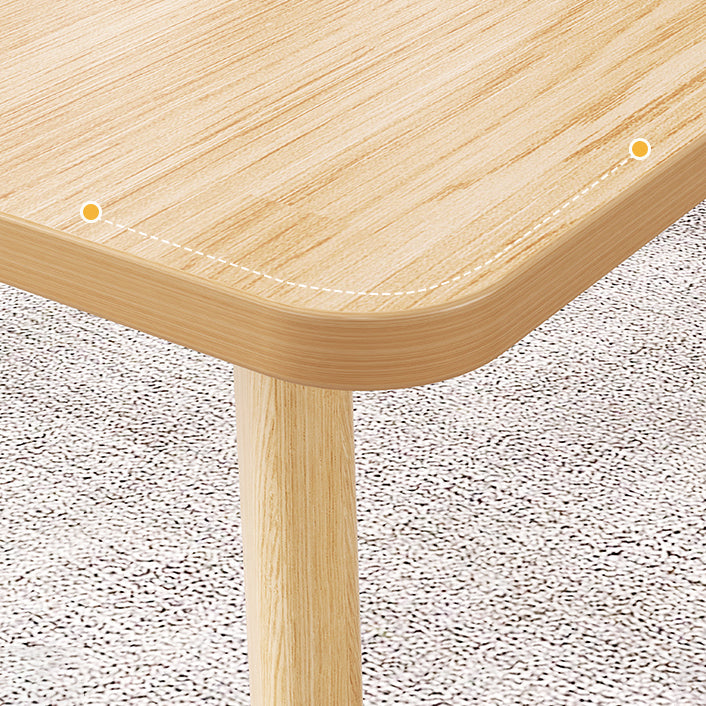 Contemporary MDF Rectangle Shape Dining Set Kitchen Standard Dining Set with 4 Legs Table Clearhalo 'Dining Room Sets' 'Dining Tables & Seating' 'dining_room_set' 'furn' 'furn_dining_room_set' 'Furniture' 'furniture_dining_room_set' 'Kitchen & Dining Furniture' 'kitchen&dining_furn' 'kitchen' 3771558