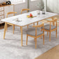 Contemporary MDF Rectangle Shape Dining Set Kitchen Standard Dining Set with 4 Legs Table White 5 Piece Set Clearhalo 'Dining Room Sets' 'Dining Tables & Seating' 'dining_room_set' 'furn' 'furn_dining_room_set' 'Furniture' 'furniture_dining_room_set' 'Kitchen & Dining Furniture' 'kitchen&dining_furn' 'kitchen' 3771565