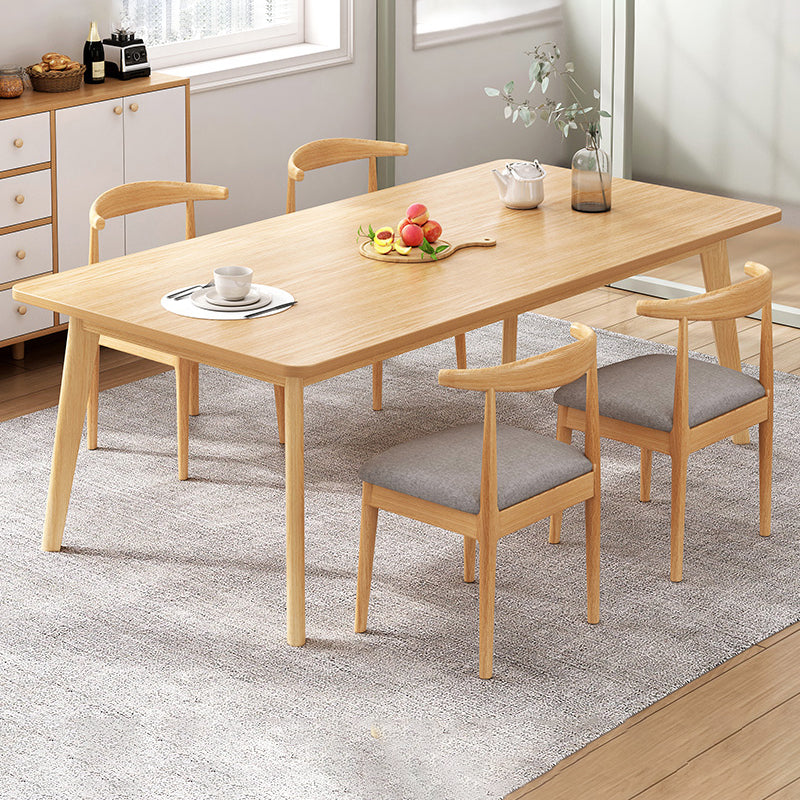 Contemporary MDF Rectangle Shape Dining Set Kitchen Standard Dining Set with 4 Legs Table Clearhalo 'Dining Room Sets' 'Dining Tables & Seating' 'dining_room_set' 'furn' 'furn_dining_room_set' 'Furniture' 'furniture_dining_room_set' 'Kitchen & Dining Furniture' 'kitchen&dining_furn' 'kitchen' 3771566