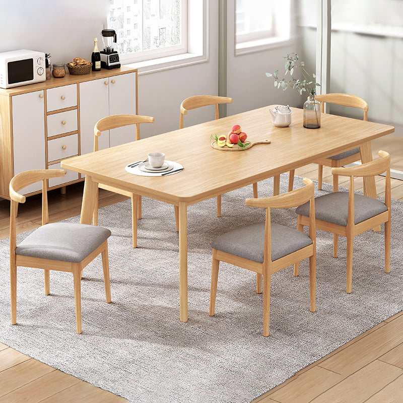Contemporary MDF Rectangle Shape Dining Set Kitchen Standard Dining Set with 4 Legs Table Clearhalo 'Dining Room Sets' 'Dining Tables & Seating' 'dining_room_set' 'furn' 'furn_dining_room_set' 'Furniture' 'furniture_dining_room_set' 'Kitchen & Dining Furniture' 'kitchen&dining_furn' 'kitchen' 3771567