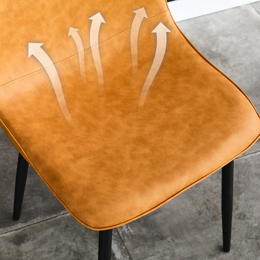 Contemporary Style Metal Chair Kitchen Dining Solid Back Dining Side Chairs Clearhalo ' kitchen&dining_furn' 'Dining Chairs' 'Dining Tables & Seating' 'dining_chair' 'furn' 'furn_dining_chair' 'Furniture' 'furniture_dining_chair' 'Kitchen & Dining Furniture' 'kitchen' 3779208