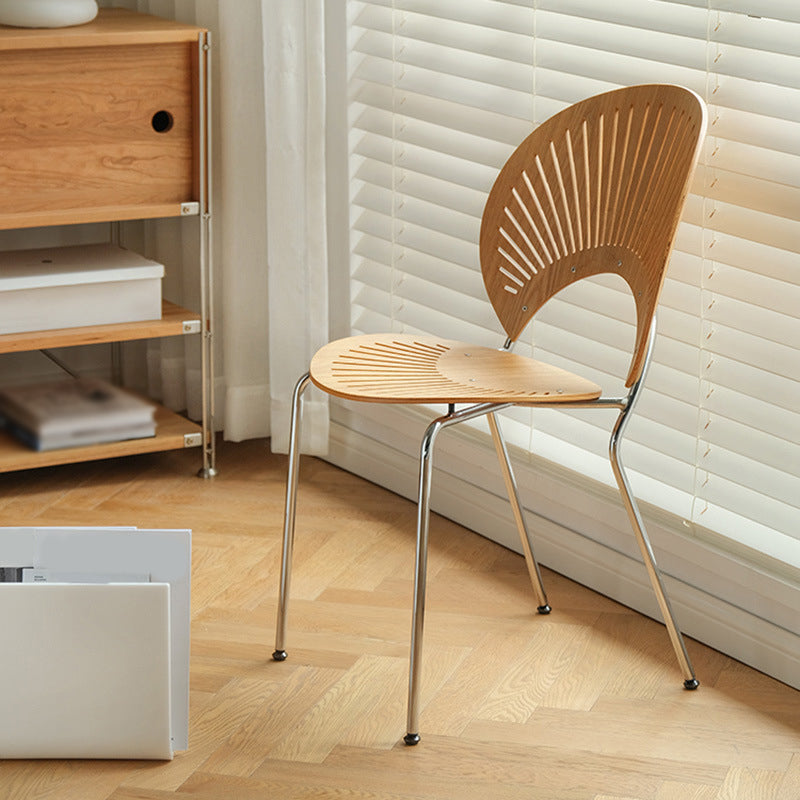 Contemporary Style Metal Chair Set Open Back Side Kitchen Dining Chairs Clearhalo ' kitchen&dining_furn' 'Dining Chairs' 'Dining Tables & Seating' 'dining_chair' 'Furniture' 'furniture_dining_chair' 'Kitchen & Dining Furniture' 'kitchen' 3779215