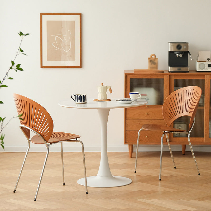 Contemporary Style Metal Chair Set Open Back Side Kitchen Dining Chairs Clearhalo ' kitchen&dining_furn' 'Dining Chairs' 'Dining Tables & Seating' 'dining_chair' 'Furniture' 'furniture_dining_chair' 'Kitchen & Dining Furniture' 'kitchen' 3779222