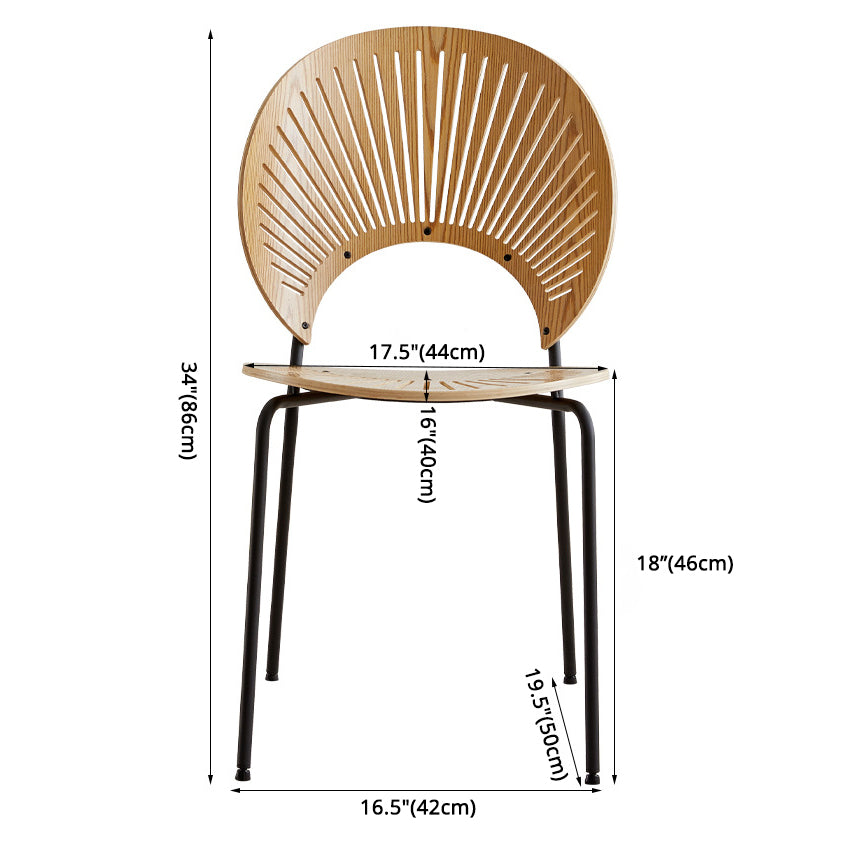 Contemporary Style Metal Chair Set Open Back Side Kitchen Dining Chairs Clearhalo ' kitchen&dining_furn' 'Dining Chairs' 'Dining Tables & Seating' 'dining_chair' 'Furniture' 'furniture_dining_chair' 'Kitchen & Dining Furniture' 'kitchen' 3779234