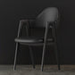 Contemporary Metal Dining Room Chairs Leather Open Back Dining Side Chair for Home Use Black 1 Piece Clearhalo ' kitchen&dining_furn' 'Dining Chairs' 'Dining Tables & Seating' 'dining_chair' 'furn' 'furn_dining_chair' 'Furniture' 'furniture_dining_chair' 'Kitchen & Dining Furniture' 'kitchen' 3779245