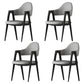 Contemporary Metal Dining Room Chairs Leather Open Back Dining Side Chair for Home Use Grey 4 Piece Set Clearhalo ' kitchen&dining_furn' 'Dining Chairs' 'Dining Tables & Seating' 'dining_chair' 'furn' 'furn_dining_chair' 'Furniture' 'furniture_dining_chair' 'Kitchen & Dining Furniture' 'kitchen' 3779255
