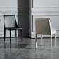 Solid Back Armless Dining Chairs Indoor Leather Side Chairs with Metal Legs Clearhalo ' kitchen&dining_furn' 'Dining Chairs' 'Dining Tables & Seating' 'dining_chair' 'furn' 'furn_dining_chair' 'Furniture' 'furniture_dining_chair' 'Kitchen & Dining Furniture' 'kitchen' 3779276