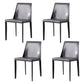 Solid Back Armless Dining Chairs Indoor Leather Side Chairs with Metal Legs Grey 4 Piece Set Clearhalo ' kitchen&dining_furn' 'Dining Chairs' 'Dining Tables & Seating' 'dining_chair' 'furn' 'furn_dining_chair' 'Furniture' 'furniture_dining_chair' 'Kitchen & Dining Furniture' 'kitchen' 3779280