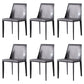 Solid Back Armless Dining Chairs Indoor Leather Side Chairs with Metal Legs Grey 6 Piece Set Clearhalo ' kitchen&dining_furn' 'Dining Chairs' 'Dining Tables & Seating' 'dining_chair' 'furn' 'furn_dining_chair' 'Furniture' 'furniture_dining_chair' 'Kitchen & Dining Furniture' 'kitchen' 3779282