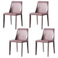 Solid Back Armless Dining Chairs Indoor Leather Side Chairs with Metal Legs Purple 4 Piece Set Clearhalo ' kitchen&dining_furn' 'Dining Chairs' 'Dining Tables & Seating' 'dining_chair' 'furn' 'furn_dining_chair' 'Furniture' 'furniture_dining_chair' 'Kitchen & Dining Furniture' 'kitchen' 3779296
