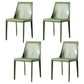 Solid Back Armless Dining Chairs Indoor Leather Side Chairs with Metal Legs Light Green 4 Piece Set Clearhalo ' kitchen&dining_furn' 'Dining Chairs' 'Dining Tables & Seating' 'dining_chair' 'furn' 'furn_dining_chair' 'Furniture' 'furniture_dining_chair' 'Kitchen & Dining Furniture' 'kitchen' 3779299
