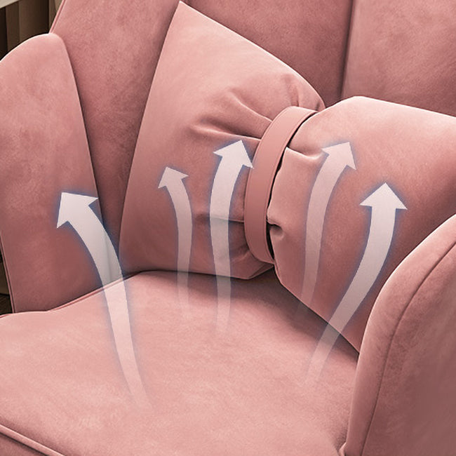 Contemporary Metal Side Chair Home Upholstered Arm Crown Top Back Chair Clearhalo ' kitchen&dining_furn' 'Dining Chairs' 'Dining Tables & Seating' 'dining_chair' 'furn' 'furn_dining_chair' 'Furniture' 'furniture_dining_chair' 'Kitchen & Dining Furniture' 'kitchen' 3779313