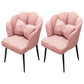 Contemporary Metal Side Chair Home Upholstered Arm Crown Top Back Chair Pink 2 Piece Set Black Clearhalo ' kitchen&dining_furn' 'Dining Chairs' 'Dining Tables & Seating' 'dining_chair' 'furn' 'furn_dining_chair' 'Furniture' 'furniture_dining_chair' 'Kitchen & Dining Furniture' 'kitchen' 3779315