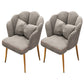 Contemporary Metal Side Chair Home Upholstered Arm Crown Top Back Chair Grey 2 Piece Set Brass Gold Clearhalo ' kitchen&dining_furn' 'Dining Chairs' 'Dining Tables & Seating' 'dining_chair' 'furn' 'furn_dining_chair' 'Furniture' 'furniture_dining_chair' 'Kitchen & Dining Furniture' 'kitchen' 3779336