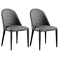 Contemporary Metal Dining Room Chairs Upholstered Armless Dining Chairs for Home Use Grey 2 Piece Set Clearhalo ' kitchen&dining_furn' 'Dining Chairs' 'Dining Tables & Seating' 'dining_chair' 'furn' 'furn_dining_chair' 'Furniture' 'furniture_dining_chair' 'Kitchen & Dining Furniture' 'kitchen' 3779357