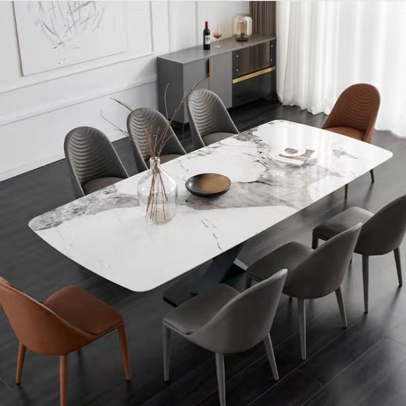 Contemporary Metal Dining Room Chairs Upholstered Armless Dining Chairs for Home Use Clearhalo ' kitchen&dining_furn' 'Dining Chairs' 'Dining Tables & Seating' 'dining_chair' 'furn' 'furn_dining_chair' 'Furniture' 'furniture_dining_chair' 'Kitchen & Dining Furniture' 'kitchen' 3779359