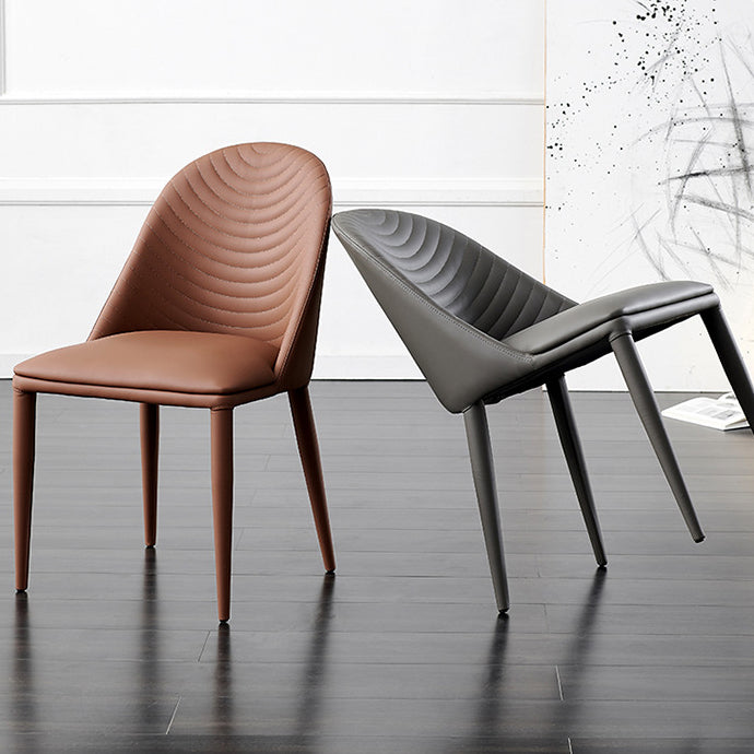 Contemporary Metal Dining Room Chairs Upholstered Armless Dining Chairs for Home Use Clearhalo ' kitchen&dining_furn' 'Dining Chairs' 'Dining Tables & Seating' 'dining_chair' 'furn' 'furn_dining_chair' 'Furniture' 'furniture_dining_chair' 'Kitchen & Dining Furniture' 'kitchen' 3779363