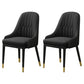 European Glam Style Metal Chair Kitchen Dining Room Solid Back Arm Chair Set Black 2 Piece Set Clearhalo ' kitchen&dining_furn' 'Dining Chairs' 'Dining Tables & Seating' 'dining_chair' 'furn' 'furn_dining_chair' 'Furniture' 'furniture_dining_chair' 'Kitchen & Dining Furniture' 'kitchen' 3779399