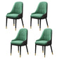 European Glam Style Metal Chair Kitchen Dining Room Solid Back Arm Chair Set Green 4 Piece Set Clearhalo ' kitchen&dining_furn' 'Dining Chairs' 'Dining Tables & Seating' 'dining_chair' 'furn' 'furn_dining_chair' 'Furniture' 'furniture_dining_chair' 'Kitchen & Dining Furniture' 'kitchen' 3779425