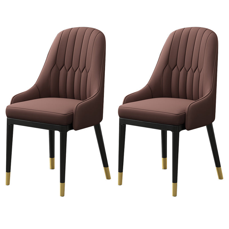 European Glam Style Metal Chair Kitchen Dining Room Solid Back Arm Chair Set Coffee 2 Piece Set Clearhalo ' kitchen&dining_furn' 'Dining Chairs' 'Dining Tables & Seating' 'dining_chair' 'furn' 'furn_dining_chair' 'Furniture' 'furniture_dining_chair' 'Kitchen & Dining Furniture' 'kitchen' 3779427