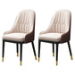 European Glam Style Metal Chair Kitchen Dining Room Solid Back Arm Chair Set Dark Coffee 2 Piece Set Clearhalo ' kitchen&dining_furn' 'Dining Chairs' 'Dining Tables & Seating' 'dining_chair' 'furn' 'furn_dining_chair' 'Furniture' 'furniture_dining_chair' 'Kitchen & Dining Furniture' 'kitchen' 3779430