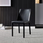 Designer Style Restaurant Saddle Leather Side Chair Matte Finish Parsons Dining Chair Black 1 Piece Clearhalo ' kitchen&dining_furn' 'Dining Chairs' 'Dining Tables & Seating' 'dining_chair' 'furn' 'furn_dining_chair' 'Furniture' 'furniture_dining_chair' 'Kitchen & Dining Furniture' 'kitchen' 3779433