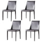 Designer Style Restaurant Saddle Leather Side Chair Matte Finish Parsons Dining Chair Grey 4 Piece Set Clearhalo ' kitchen&dining_furn' 'Dining Chairs' 'Dining Tables & Seating' 'dining_chair' 'furn' 'furn_dining_chair' 'Furniture' 'furniture_dining_chair' 'Kitchen & Dining Furniture' 'kitchen' 3779442