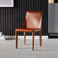 Designer Style Restaurant Saddle Leather Side Chair Matte Finish Parsons Dining Chair Brown 1 Piece Clearhalo ' kitchen&dining_furn' 'Dining Chairs' 'Dining Tables & Seating' 'dining_chair' 'furn' 'furn_dining_chair' 'Furniture' 'furniture_dining_chair' 'Kitchen & Dining Furniture' 'kitchen' 3779450