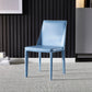 Designer Style Restaurant Saddle Leather Side Chair Matte Finish Parsons Dining Chair Light Blue 1 Piece Clearhalo ' kitchen&dining_furn' 'Dining Chairs' 'Dining Tables & Seating' 'dining_chair' 'furn' 'furn_dining_chair' 'Furniture' 'furniture_dining_chair' 'Kitchen & Dining Furniture' 'kitchen' 3779457
