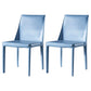 Designer Style Restaurant Saddle Leather Side Chair Matte Finish Parsons Dining Chair Light Blue 2 Piece Set Clearhalo ' kitchen&dining_furn' 'Dining Chairs' 'Dining Tables & Seating' 'dining_chair' 'furn' 'furn_dining_chair' 'Furniture' 'furniture_dining_chair' 'Kitchen & Dining Furniture' 'kitchen' 3779458