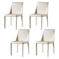 Designer Style Restaurant Saddle Leather Side Chair Matte Finish Parsons Dining Chair Off-White 4 Piece Set Clearhalo ' kitchen&dining_furn' 'Dining Chairs' 'Dining Tables & Seating' 'dining_chair' 'furn' 'furn_dining_chair' 'Furniture' 'furniture_dining_chair' 'Kitchen & Dining Furniture' 'kitchen' 3779474