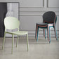 Scandinavian Armless Dining Chairs Plastic Indoor Stackable Open Back Side Chair Clearhalo ' kitchen&dining_furn' 'Dining Chairs' 'Dining Tables & Seating' 'dining_chair' 'furn' 'furn_dining_chair' 'Furniture' 'furniture_dining_chair' 'Kitchen & Dining Furniture' 'kitchen' 3779477