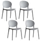 Scandinavian Armless Dining Chairs Plastic Indoor Stackable Open Back Side Chair Grey 4 Piece Set Clearhalo ' kitchen&dining_furn' 'Dining Chairs' 'Dining Tables & Seating' 'dining_chair' 'furn' 'furn_dining_chair' 'Furniture' 'furniture_dining_chair' 'Kitchen & Dining Furniture' 'kitchen' 3779479
