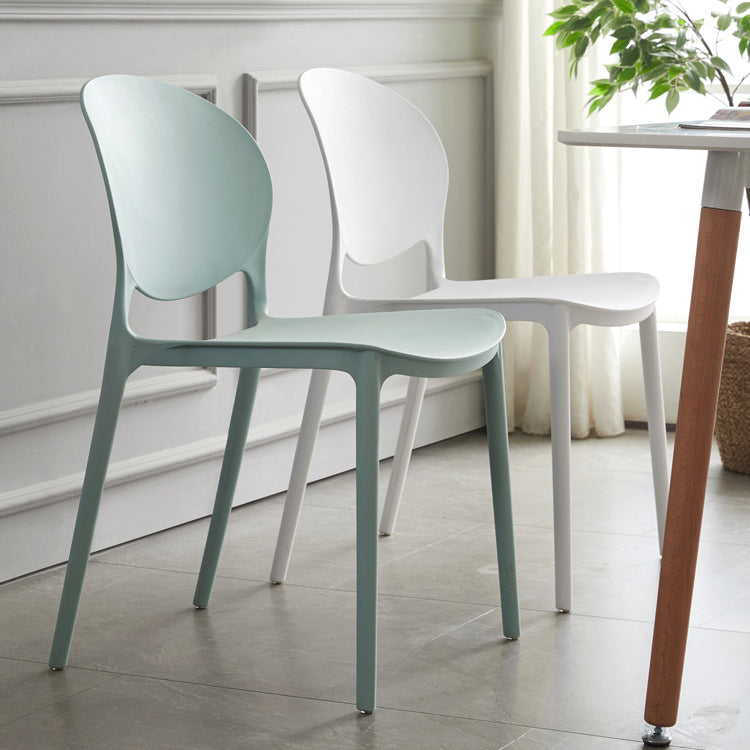Scandinavian Armless Dining Chairs Plastic Indoor Stackable Open Back Side Chair Clearhalo ' kitchen&dining_furn' 'Dining Chairs' 'Dining Tables & Seating' 'dining_chair' 'furn' 'furn_dining_chair' 'Furniture' 'furniture_dining_chair' 'Kitchen & Dining Furniture' 'kitchen' 3779480