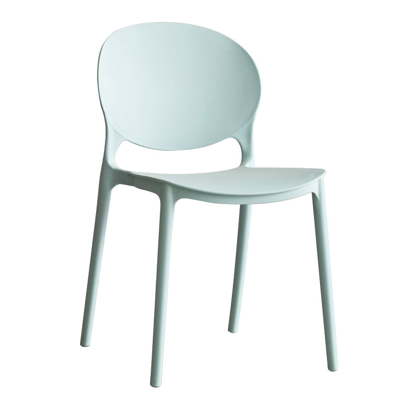 Scandinavian Armless Dining Chairs Plastic Indoor Stackable Open Back Side Chair Clearhalo ' kitchen&dining_furn' 'Dining Chairs' 'Dining Tables & Seating' 'dining_chair' 'furn' 'furn_dining_chair' 'Furniture' 'furniture_dining_chair' 'Kitchen & Dining Furniture' 'kitchen' 3779483