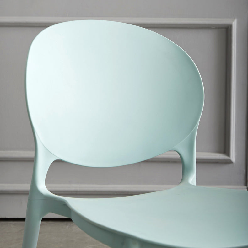 Scandinavian Armless Dining Chairs Plastic Indoor Stackable Open Back Side Chair Clearhalo ' kitchen&dining_furn' 'Dining Chairs' 'Dining Tables & Seating' 'dining_chair' 'furn' 'furn_dining_chair' 'Furniture' 'furniture_dining_chair' 'Kitchen & Dining Furniture' 'kitchen' 3779486