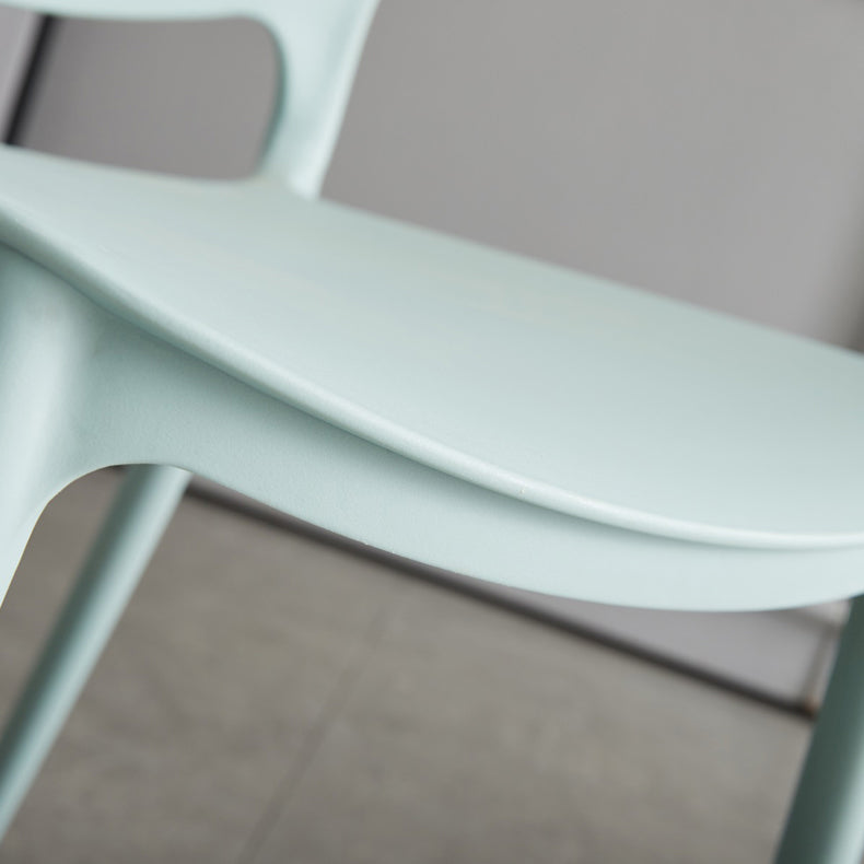 Scandinavian Armless Dining Chairs Plastic Indoor Stackable Open Back Side Chair Clearhalo ' kitchen&dining_furn' 'Dining Chairs' 'Dining Tables & Seating' 'dining_chair' 'furn' 'furn_dining_chair' 'Furniture' 'furniture_dining_chair' 'Kitchen & Dining Furniture' 'kitchen' 3779487