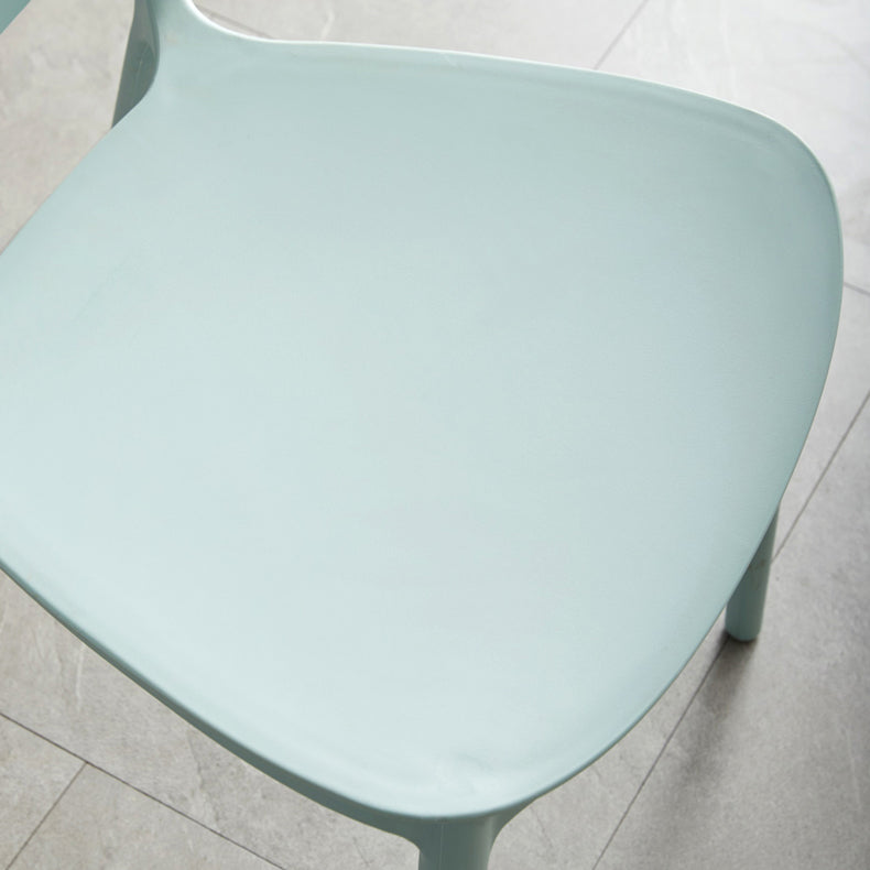 Scandinavian Armless Dining Chairs Plastic Indoor Stackable Open Back Side Chair Clearhalo ' kitchen&dining_furn' 'Dining Chairs' 'Dining Tables & Seating' 'dining_chair' 'furn' 'furn_dining_chair' 'Furniture' 'furniture_dining_chair' 'Kitchen & Dining Furniture' 'kitchen' 3779489