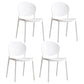 Scandinavian Armless Dining Chairs Plastic Indoor Stackable Open Back Side Chair White 4 Piece Set Clearhalo ' kitchen&dining_furn' 'Dining Chairs' 'Dining Tables & Seating' 'dining_chair' 'furn' 'furn_dining_chair' 'Furniture' 'furniture_dining_chair' 'Kitchen & Dining Furniture' 'kitchen' 3779492