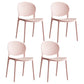 Scandinavian Armless Dining Chairs Plastic Indoor Stackable Open Back Side Chair Pink 4 Piece Set Clearhalo ' kitchen&dining_furn' 'Dining Chairs' 'Dining Tables & Seating' 'dining_chair' 'furn' 'furn_dining_chair' 'Furniture' 'furniture_dining_chair' 'Kitchen & Dining Furniture' 'kitchen' 3779499