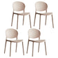Scandinavian Armless Dining Chairs Plastic Indoor Stackable Open Back Side Chair Brown 4 Piece Set Clearhalo ' kitchen&dining_furn' 'Dining Chairs' 'Dining Tables & Seating' 'dining_chair' 'furn' 'furn_dining_chair' 'Furniture' 'furniture_dining_chair' 'Kitchen & Dining Furniture' 'kitchen' 3779506