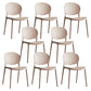 Scandinavian Armless Dining Chairs Plastic Indoor Stackable Open Back Side Chair Brown 8 Piece Set Clearhalo ' kitchen&dining_furn' 'Dining Chairs' 'Dining Tables & Seating' 'dining_chair' 'furn' 'furn_dining_chair' 'Furniture' 'furniture_dining_chair' 'Kitchen & Dining Furniture' 'kitchen' 3779507