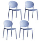Scandinavian Armless Dining Chairs Plastic Indoor Stackable Open Back Side Chair Purple 4 Piece Set Clearhalo ' kitchen&dining_furn' 'Dining Chairs' 'Dining Tables & Seating' 'dining_chair' 'furn' 'furn_dining_chair' 'Furniture' 'furniture_dining_chair' 'Kitchen & Dining Furniture' 'kitchen' 3779510