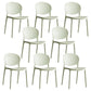 Scandinavian Armless Dining Chairs Plastic Indoor Stackable Open Back Side Chair Light Green 8 Piece Set Clearhalo ' kitchen&dining_furn' 'Dining Chairs' 'Dining Tables & Seating' 'dining_chair' 'furn' 'furn_dining_chair' 'Furniture' 'furniture_dining_chair' 'Kitchen & Dining Furniture' 'kitchen' 3779513